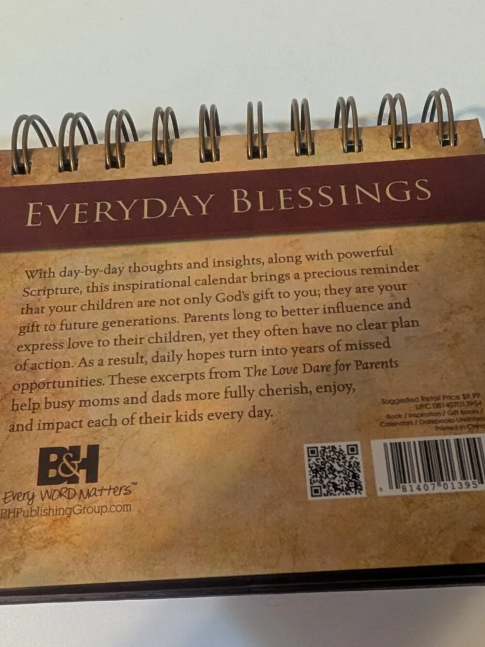 Living the Love Dare Spiral-bound – Perpetual Calendar